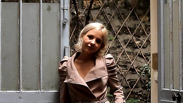 Blonde teen caught her busty stepmom jerking off her BF