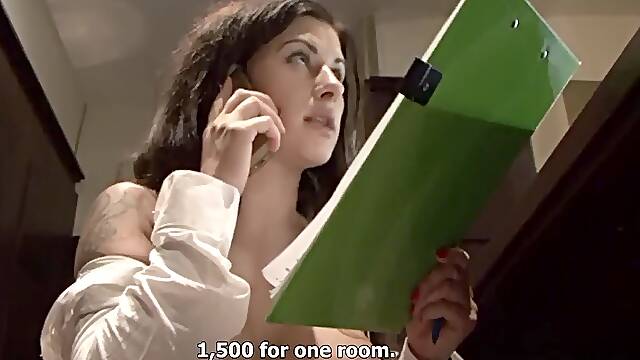 Hotel Receptionist fucks for money