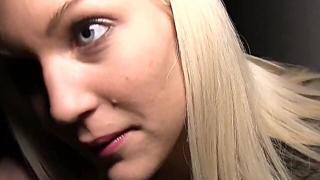 Cecilia Scott rides strangers dick & sucks him dry in the stairwell