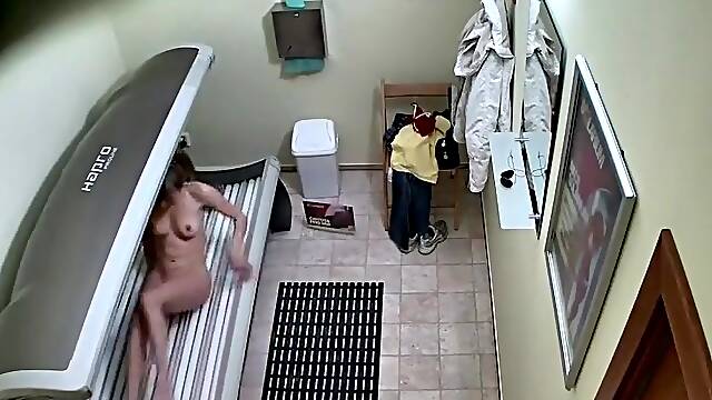 Czech teen 18+ in Public Solarium