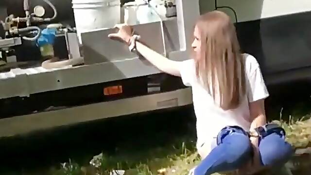 Voyeur`s Paradise - girls peeing during a Spanish festival