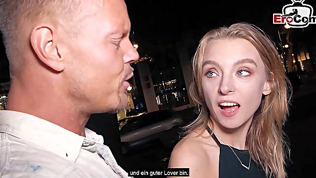 Shy 18yo Ukrainian teen dating in german street and picked up