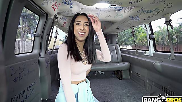 Wild fucking in the back of the van with stunning Kiarra Nava