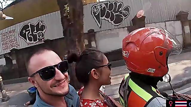 Amateur couple on a day out in Bangkok