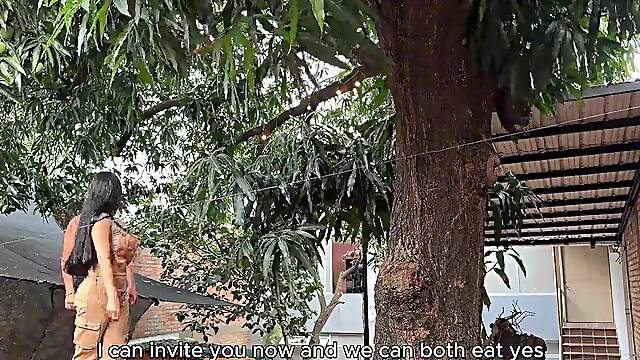 I CAUGHT MY COLOMBIAN NEIGHBOUR STEALING MANGOES FROM MY TREE and we ended up screwing in the yard! - SPACE PRODUCTIONS