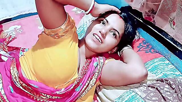 Indian desi freshly married damsel want to utter hindi audio