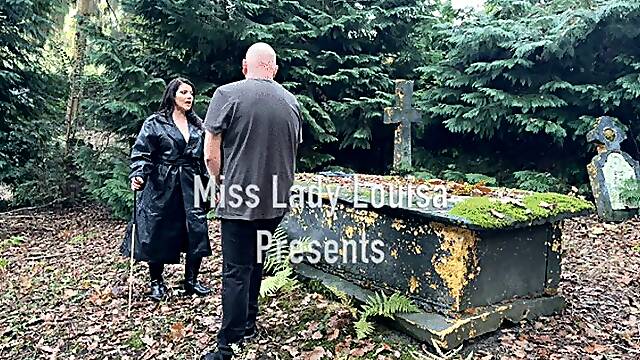 A Harsh Caning For The GraveYard Pervert!