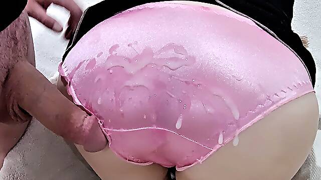 Pink Panties - Grin, Panty Job, Panty Fuck and Cum