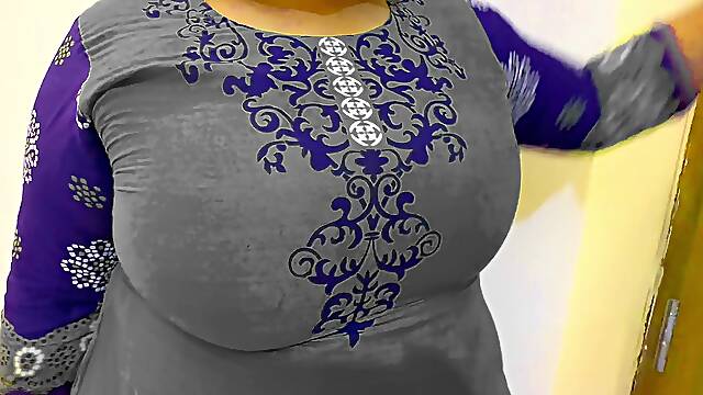 Desi Sexy Huge Ass & Big Tits Mother-in-law While Cleaning Room, Son-in-law Gets Hot Then Fucks Her
