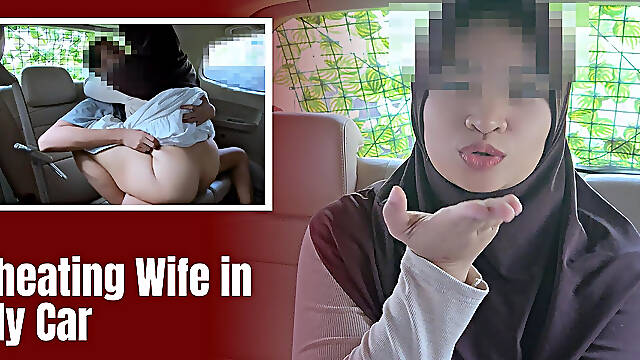 Newlywed Hijab Wife Cheat in My Car - Minokiiko